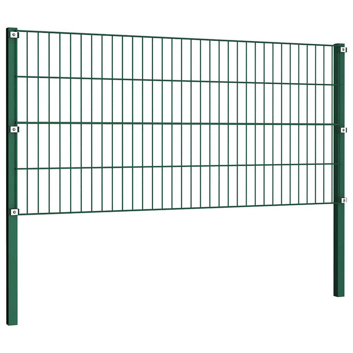 Panou de gard cu stâlpi din fier, verde, 176,5x80 cm WALTI