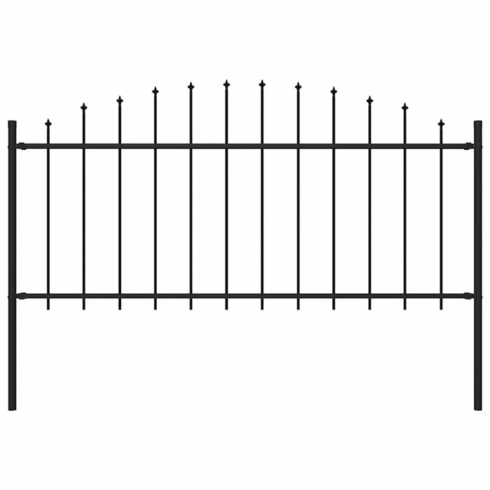 Gard de grădină Woerden cu vârf tip suliță din oțel, 170x75 cm, negru - WALTI WALTI