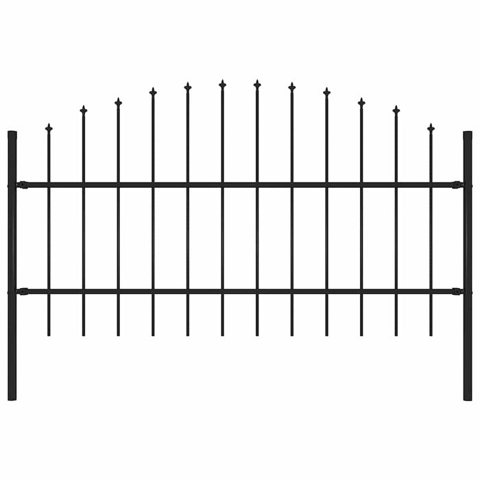 Gard de grădină Woerden cu vârf tip suliță din oțel 170x100 cm negru - WALTI WALTI