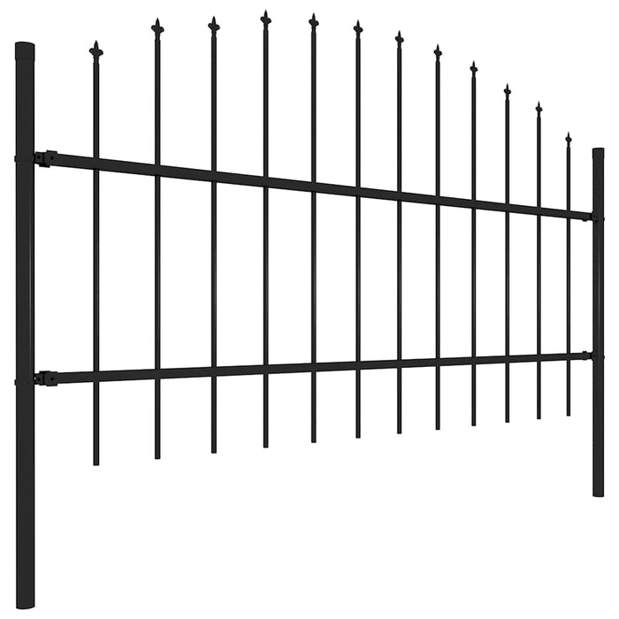 Gard de grădină Woerden cu vârf tip suliță din oțel 170x100 cm negru - WALTI WALTI
