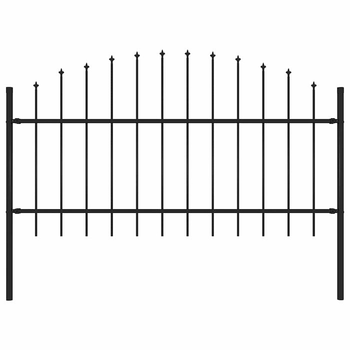 Gard de grădină Woerden cu vârf tip suliță din oțel 170x125 cm negru - WALTI WALTI