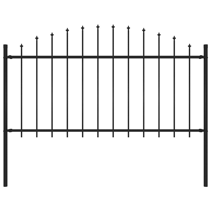 Gard de grădină Woerden cu vârf tip suliță din oțel 170x150 cm negru - WALTI WALTI