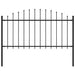 Gard de grădină Woerden cu vârf tip suliță din oțel 170x150 cm negru - WALTI WALTI