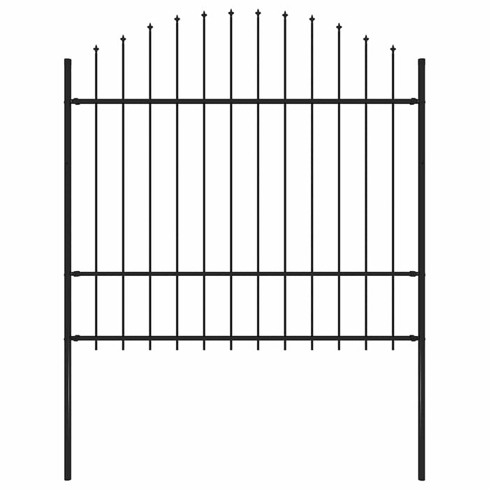 Gard de grădină Woerden cu vârf tip suliță din oțel 170x175 cm negru - WALTI WALTI