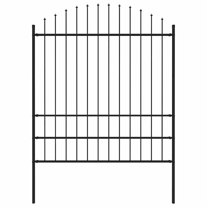 Gard de grădină Woerden cu vârf tip suliță din oțel 170x200 cm negru - WALTI WALTI
