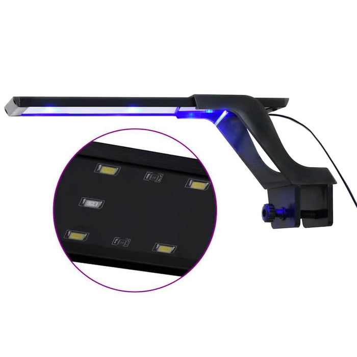 Lampă LED pentru acvariu, cu clemă, albastru/alb, 25-45 cm - WALTI WALTI