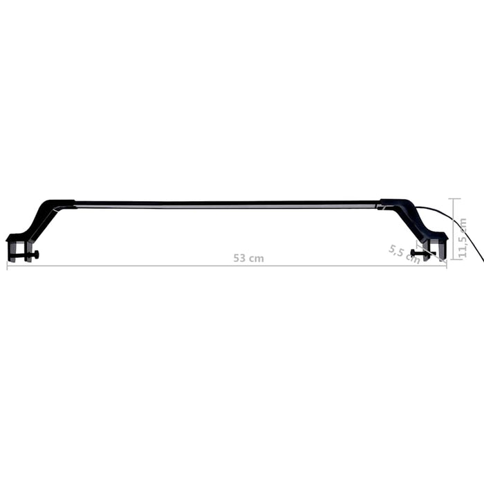Lampă LED pentru acvariu, cu clemă, albastru/alb, 55-70 cm - WALTI WALTI