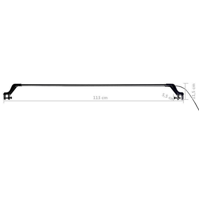 Lampă LED pentru acvariu, cu cleme, albastru/alb, 115-130 cm - WALTI WALTI