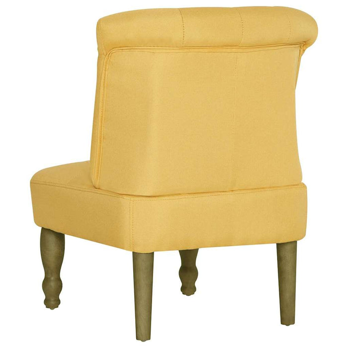 Scaune stil franțuzesc, 2 buc., galben, material textil WALTI
