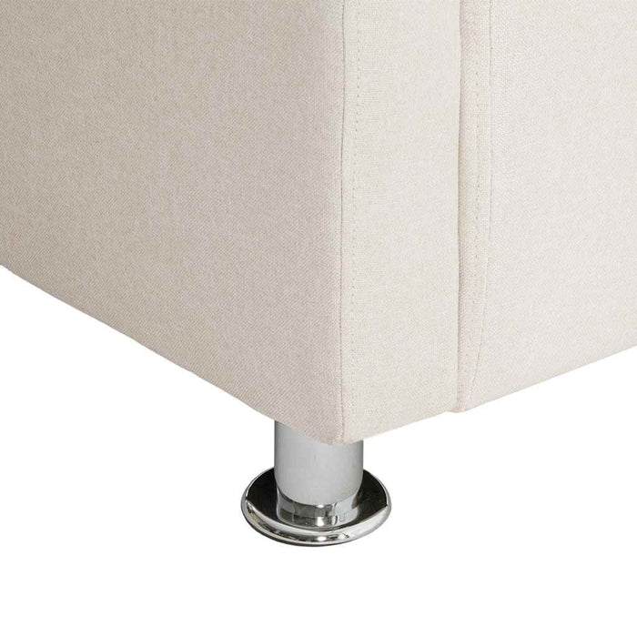 Fotoliu cubic, crem, material textil WALTI