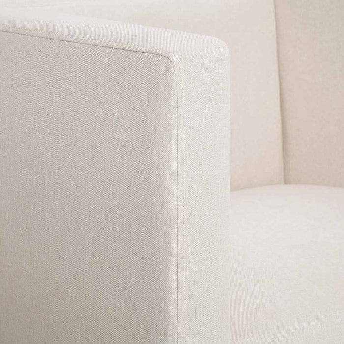 Fotoliu cubic, crem, material textil WALTI
