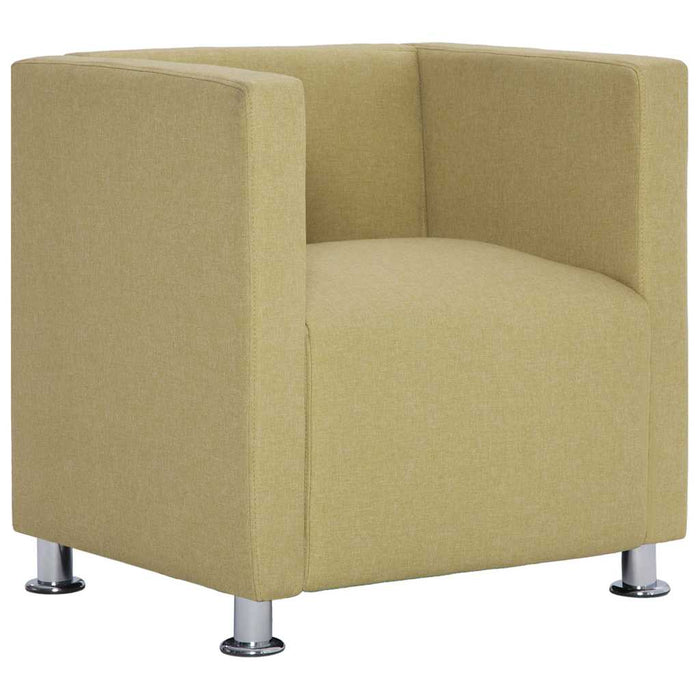 Fotoliu cubic, verde, material textil WALTI