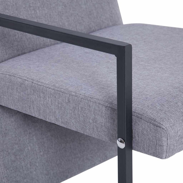 Fotoliu, gri deschis, material textil - WALTI WALTI