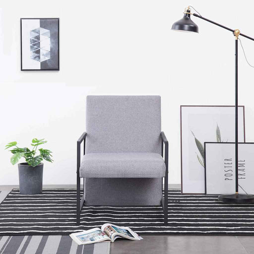 Fotoliu, gri deschis, material textil - WALTI WALTI