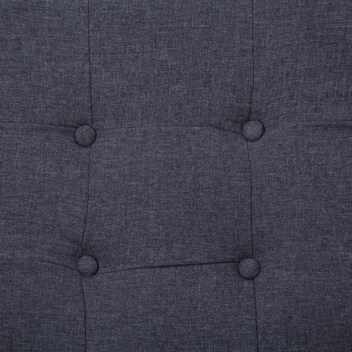 Canapea cu 2 locuri și cotiere, gri închis, oțel/textil - WALTI WALTI
