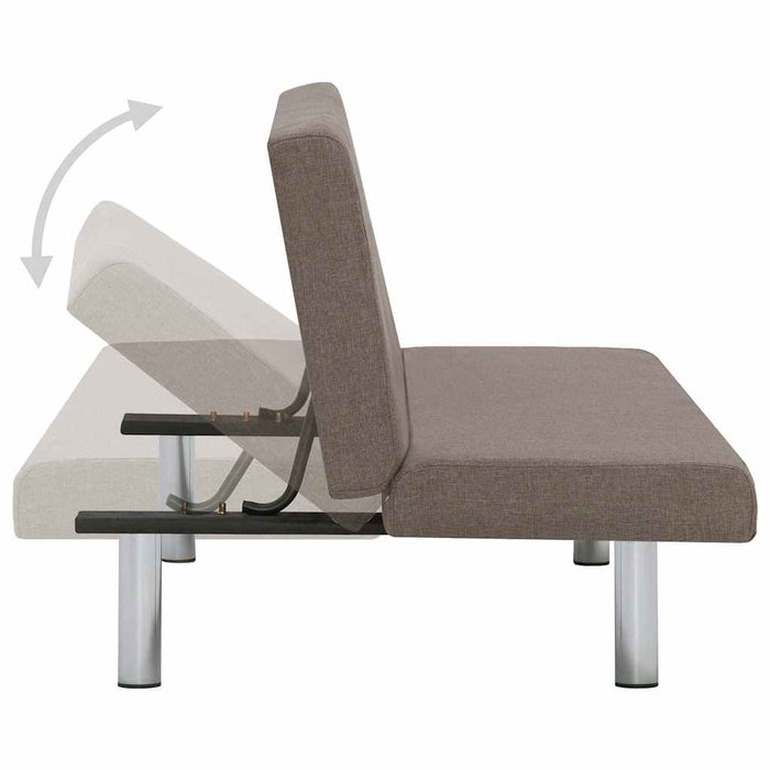 Canapea extensibilă, gri taupe, poliester WALTI