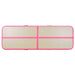 Saltea gimnastică gonflabilă cu pompă roz 600x100x10cm PVC - WALTI WALTI