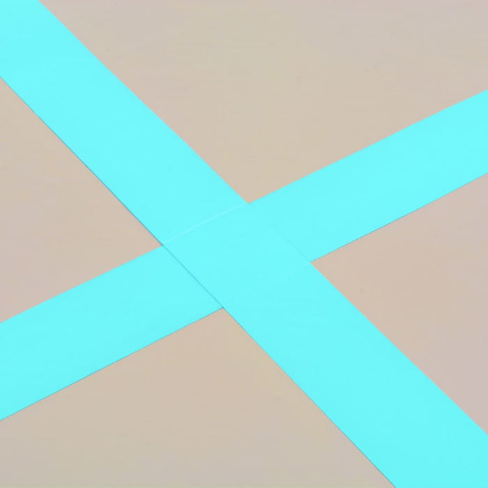 Saltea gimnastică gonflabilă cu pompă verde 800x100x10cm PVC - WALTI WALTI