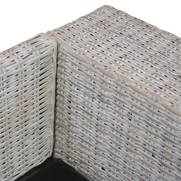 Canapea de 3 locuri cu perne, gri, ratan natural - WALTI WALTI