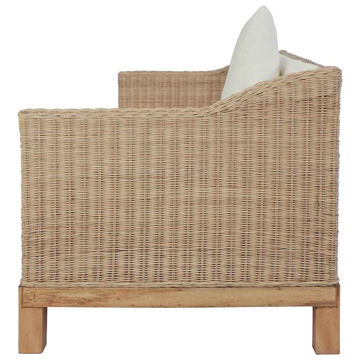 Canapea cu 3 locuri cu perne, culoarea naturală, ratan WALTI