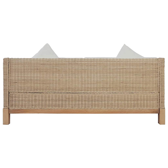 Canapea cu 3 locuri cu perne, culoarea naturală, ratan WALTI