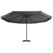Umbrelă de soare de grădină, bază portabilă, antracit - WALTI WALTI