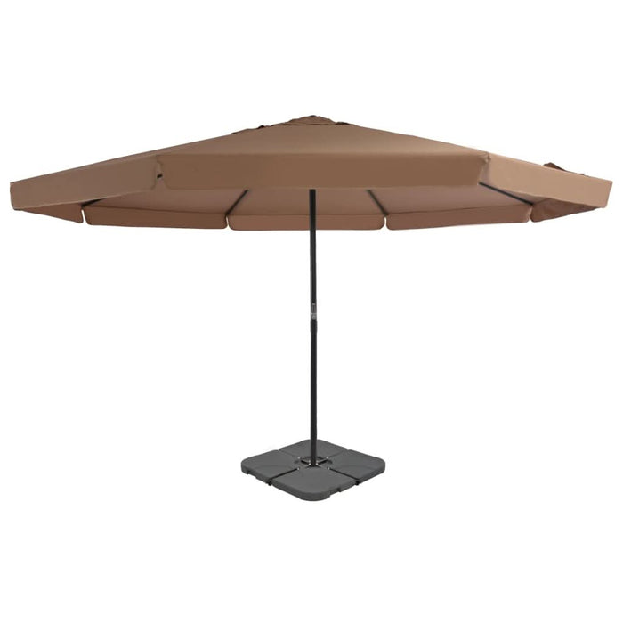 Umbrelă de soare de grădină, bază portabilă, taupe - WALTI WALTI