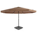Umbrelă de soare de grădină, bază portabilă, taupe - WALTI WALTI