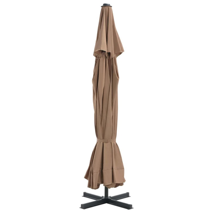 Umbrelă de soare de grădină, bază portabilă, taupe - WALTI WALTI