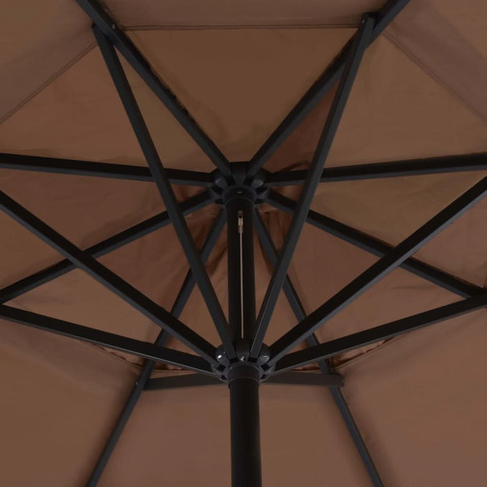 Umbrelă de soare de grădină, bază portabilă, taupe - WALTI WALTI