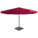Umbrelă de soare de grădină, bază portabilă, roșu - WALTI WALTI