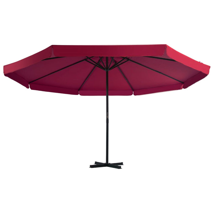 Umbrelă de soare de grădină, bază portabilă, roșu - WALTI WALTI