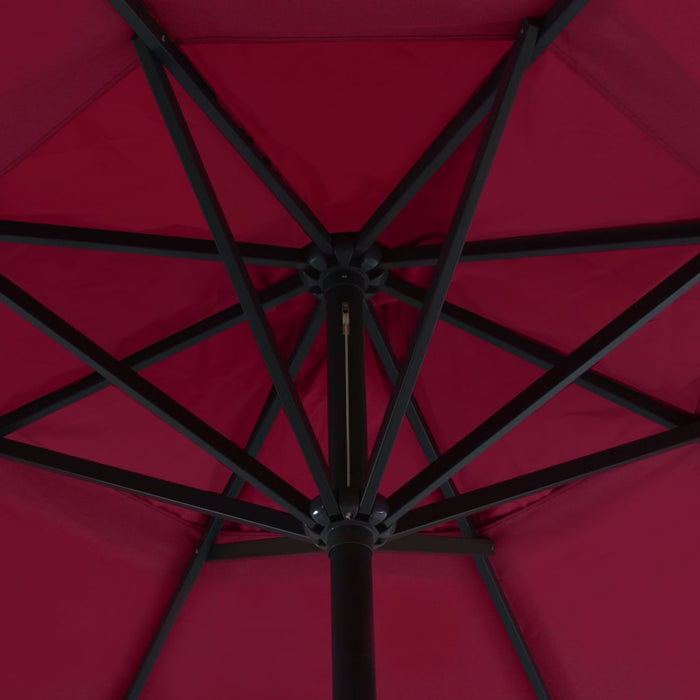 Umbrelă de soare de grădină, bază portabilă, roșu - WALTI WALTI