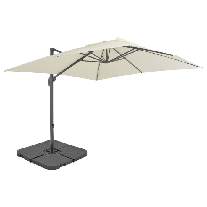 Umbrelă de soare de grădină, bază portabilă, nisipiu - WALTI WALTI