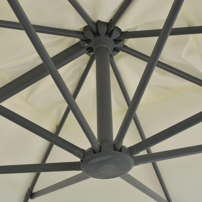 Umbrelă de soare de grădină, bază portabilă, nisipiu - WALTI WALTI