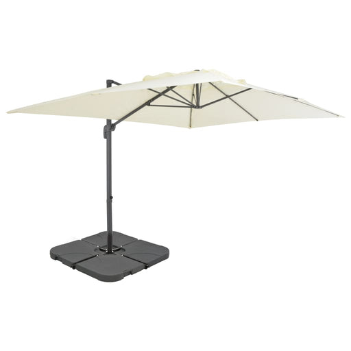 Umbrelă de soare de grădină, bază portabilă, nisipiu - WALTI WALTI