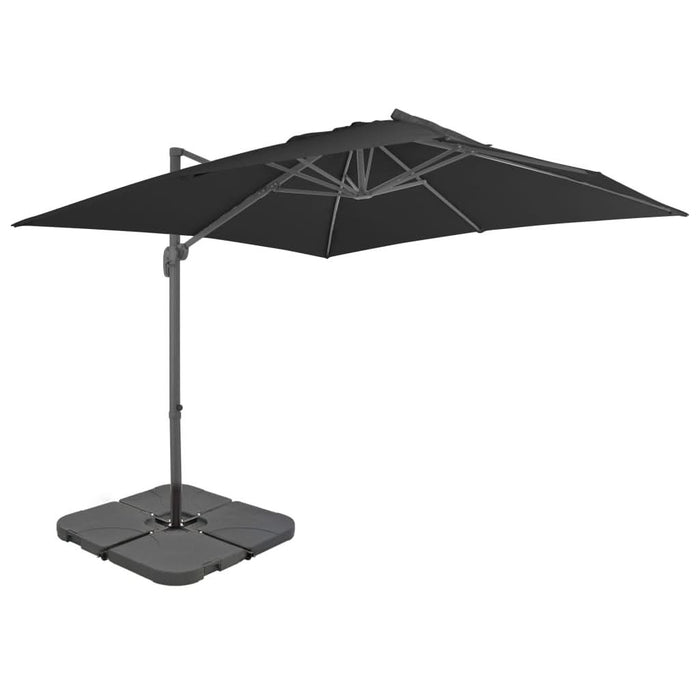 Umbrelă de soare de grădină, bază portabilă, antracit - WALTI WALTI