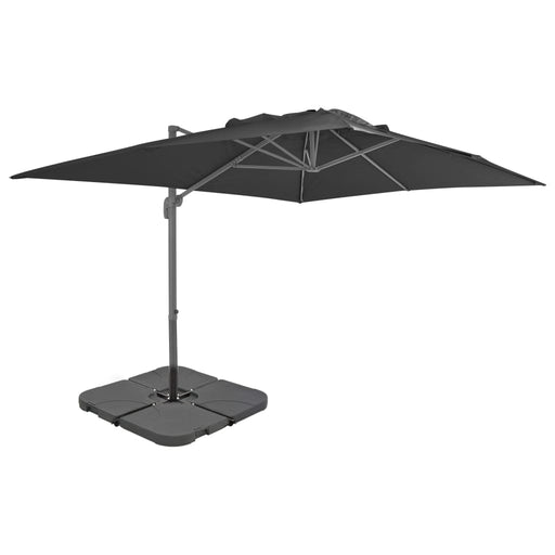 Umbrelă de soare de grădină, bază portabilă, antracit - WALTI WALTI