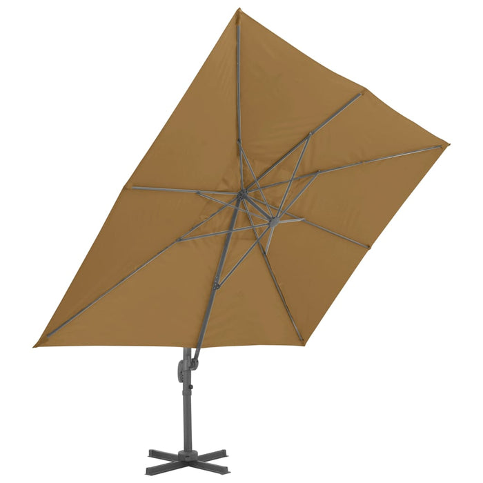 Umbrelă de soare de grădină, bază portabilă, taupe - WALTI WALTI