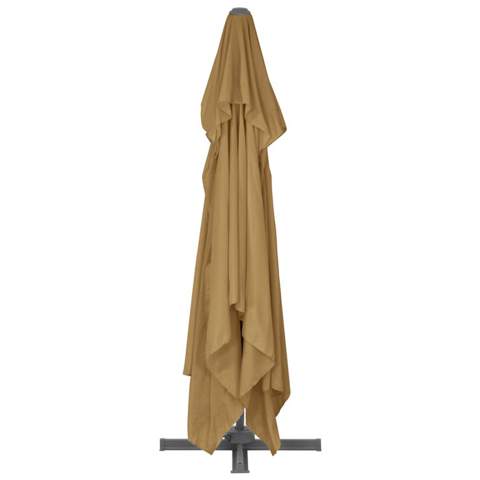 Umbrelă de soare de grădină, bază portabilă, taupe - WALTI WALTI