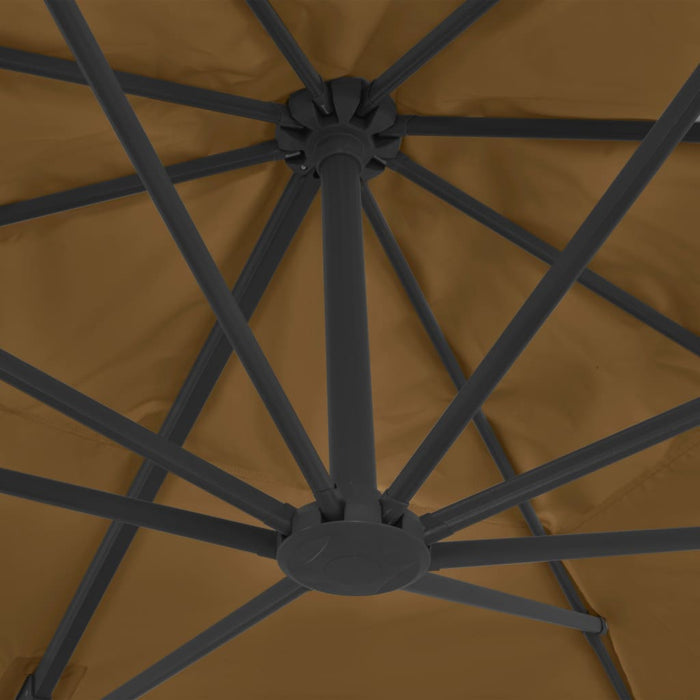 Umbrelă de soare de grădină, bază portabilă, taupe - WALTI WALTI