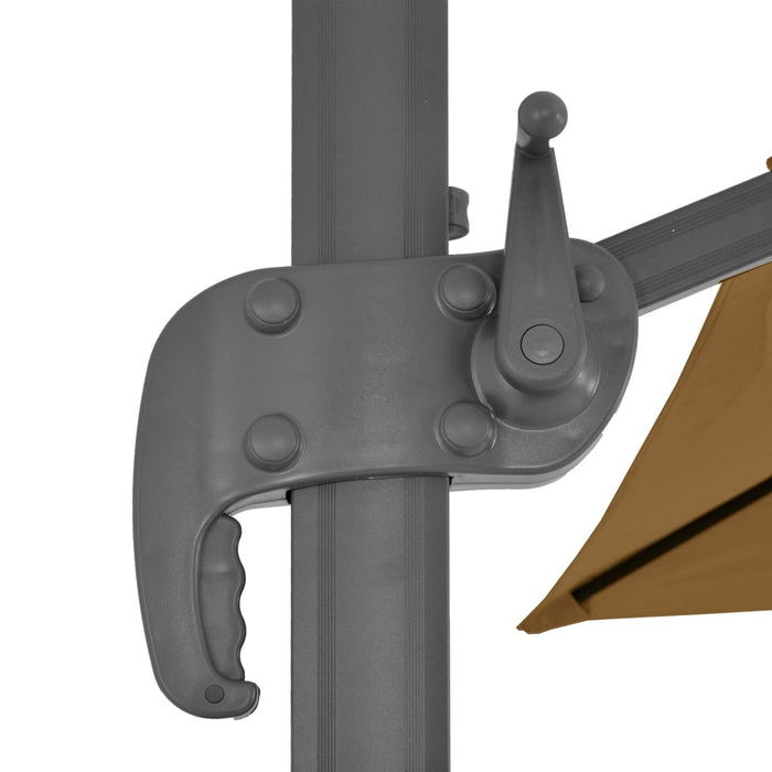 Umbrelă de soare de grădină, bază portabilă, taupe - WALTI WALTI