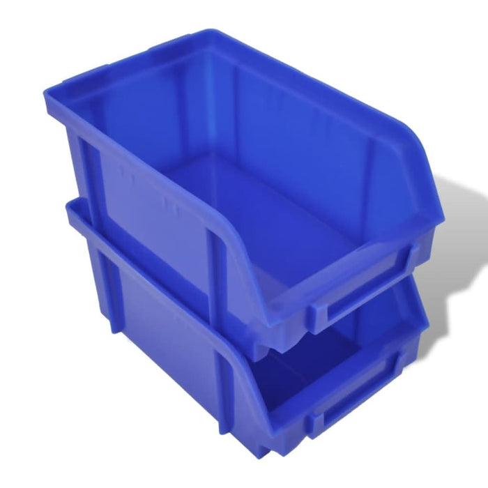 Set coș depozitare pt garaj, montat pe perete 30 buc albastru, plastic - WALTI WALTI