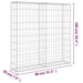 Perete gabion cu capace, 80 x 20 x 100 cm, oțel galvanizat - WALTI WALTI