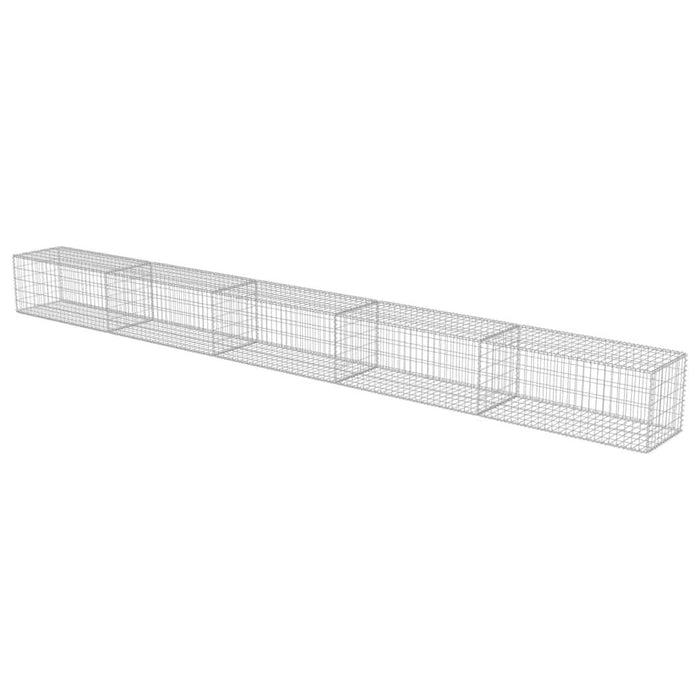 Gabion perete cu capace, 600 x 50 x 50 cm, oțel galvanizat - WALTI WALTI
