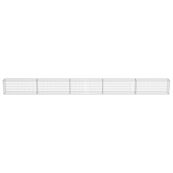 Gabion perete cu capace, 600 x 30 x 50 cm, oțel galvanizat - WALTI WALTI