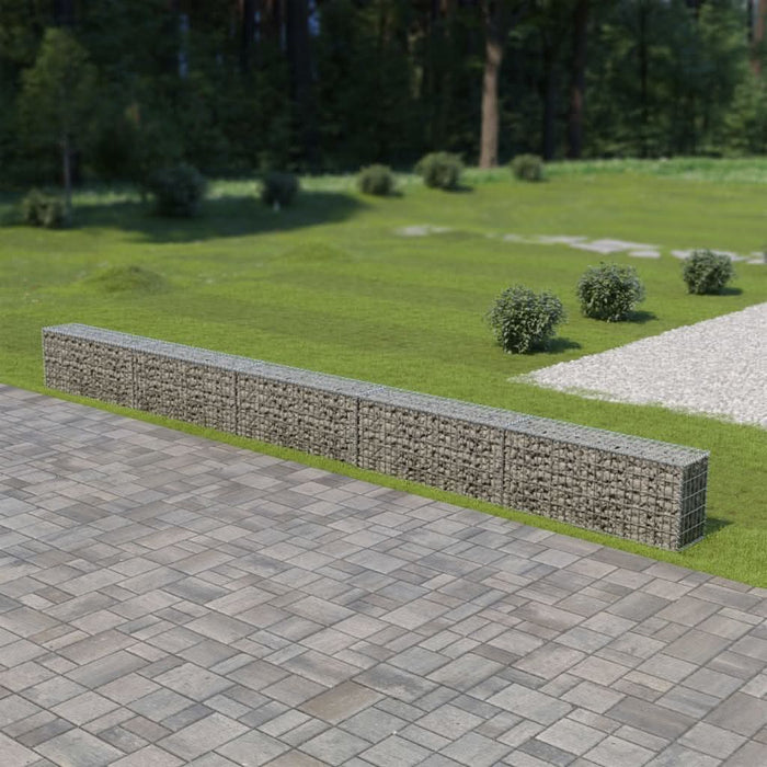 Gabion perete cu capace, 600 x 30 x 50 cm, oțel galvanizat - WALTI WALTI