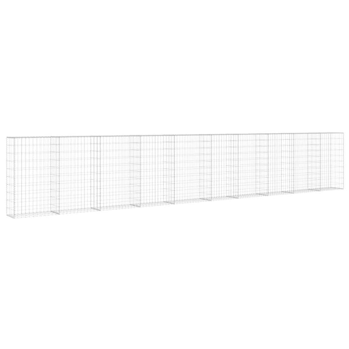 Gabion perete cu capace, 600 x 30 x 100 cm, oțel galvanizat - WALTI WALTI