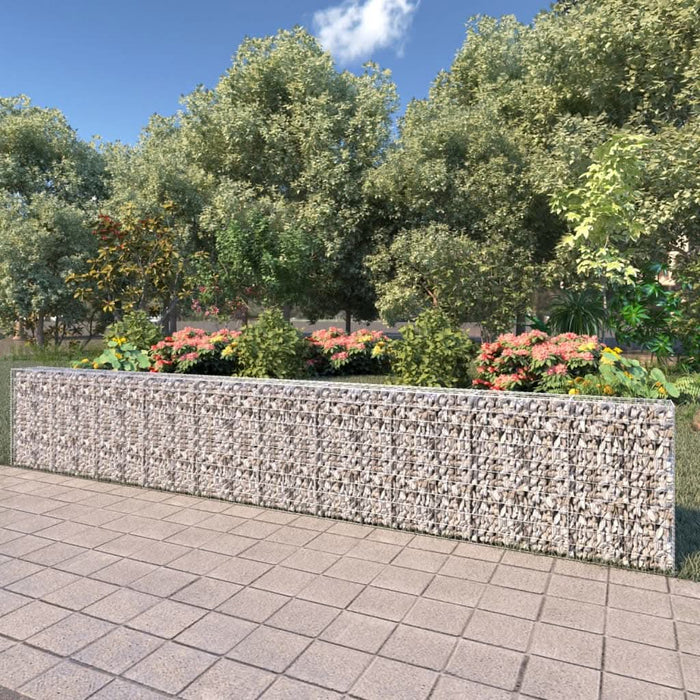 Gabion perete cu capace, 600 x 30 x 100 cm, oțel galvanizat - WALTI WALTI