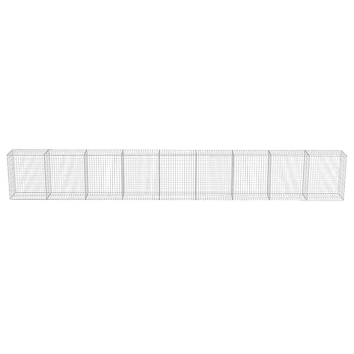 Gabion perete cu capace, 900 x 50 x 100 cm, oțel galvanizat - WALTI WALTI